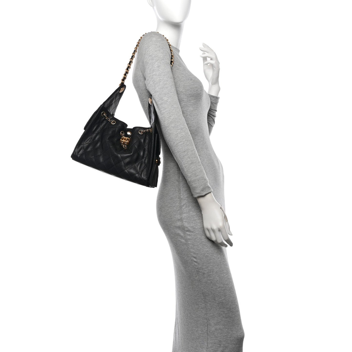 Caviar Quilted Small Chanel 25 Handbag Black