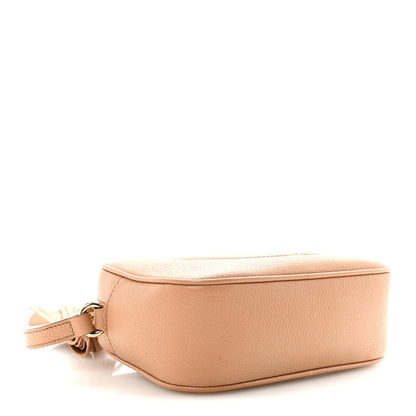 Pebbled Calfskin Small Soho Disco Bag Camelia