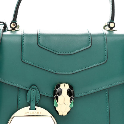 Calfskin Serpenti Forever Top Handle Emerald Green