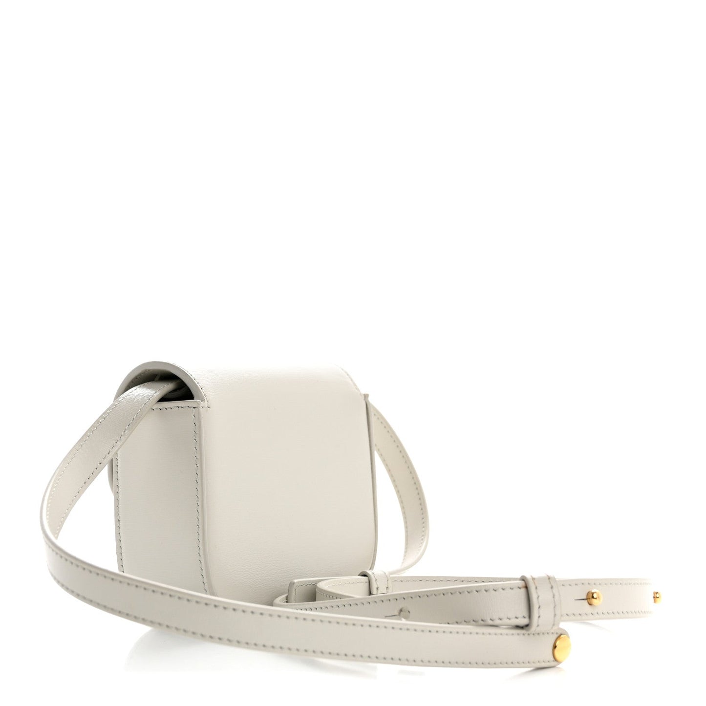 Shiny Calfskin Mini Triomphe Chalk