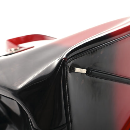 Smooth Airbrushed Calfskin XL Gancini Buckles Tote Bag Flame Red Black