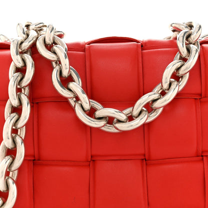 Lambskin Maxi Intreccio Padded Chain Cassette Crossbody Bag Nail Polish