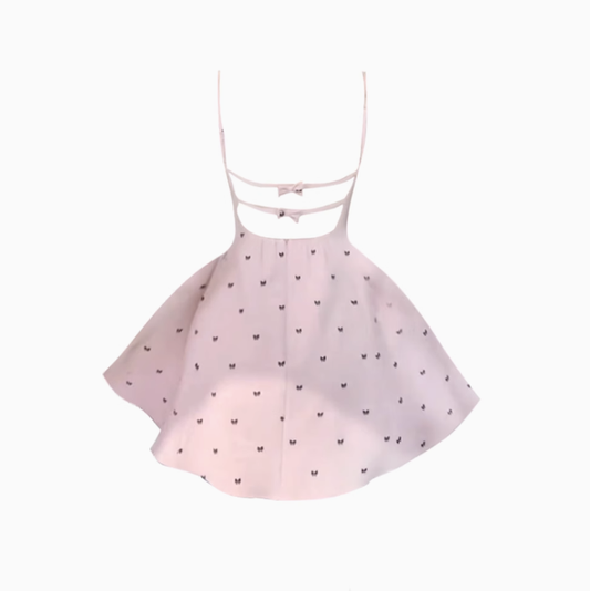 2025 Golden Lace Suspender Skirt Bowknot Backless Puffy Princess Skirt R1110