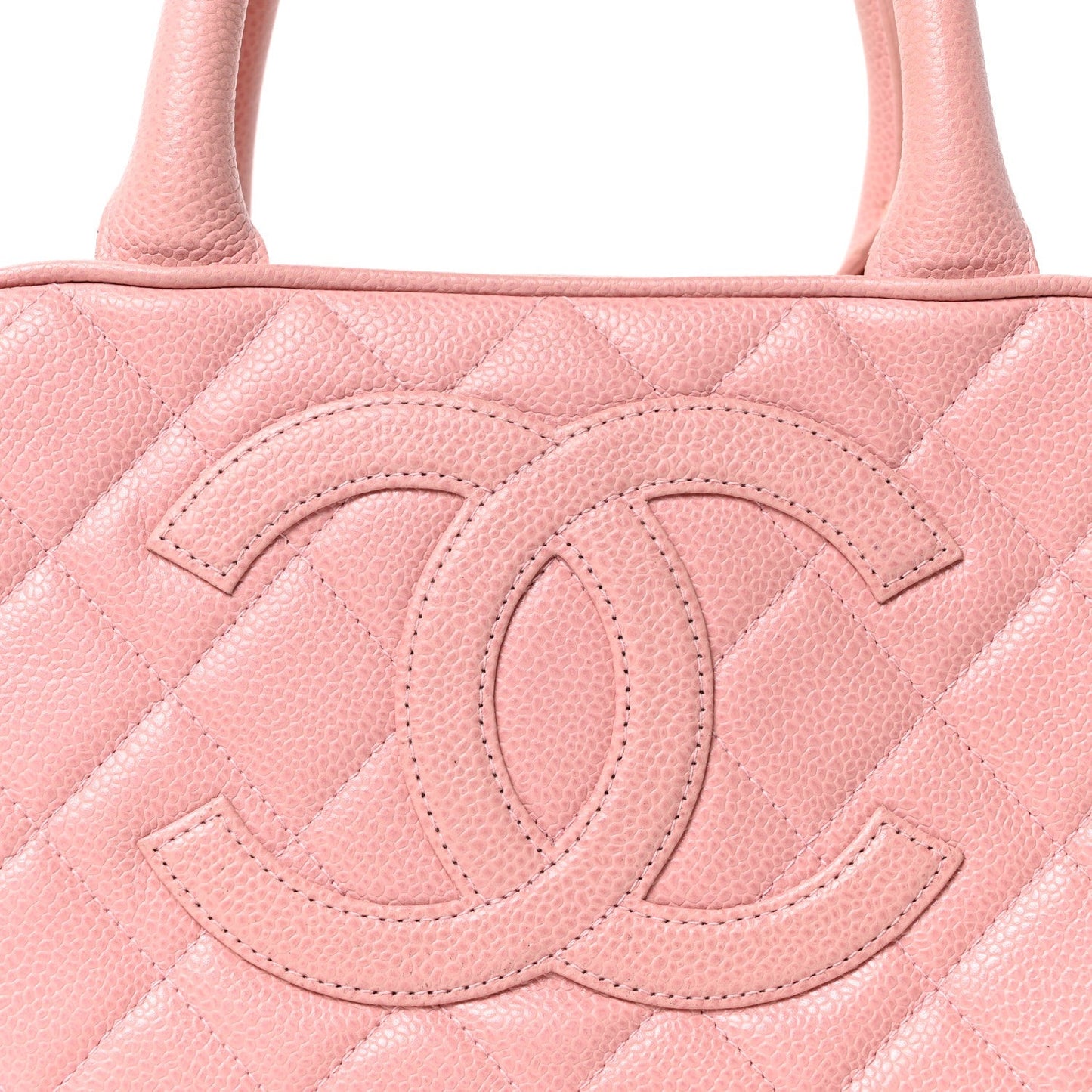 Caviar Quilted Small Bowler Pink