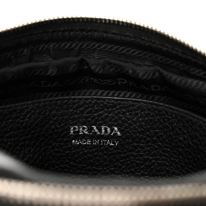 Vitello Daino Soft Camera Crossbody Black