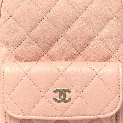Caviar Quilted CC Mini Classic Backpack Light Pink