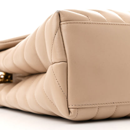 Calfskin Y Quilted Monogram Medium Loulou Chain Satchel Dark Beige