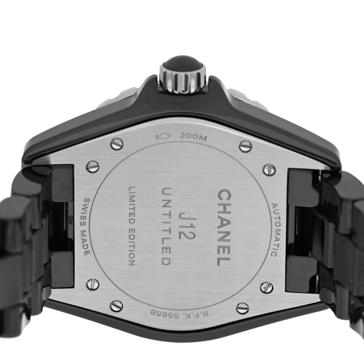Stainless Steel Ceramic 38mm J12 Untitled Automatic Watch Black