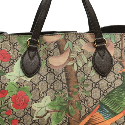 Soft GG Supreme Monogram Tian Medium Crossbody Tote Beige Multicolor New Acero
