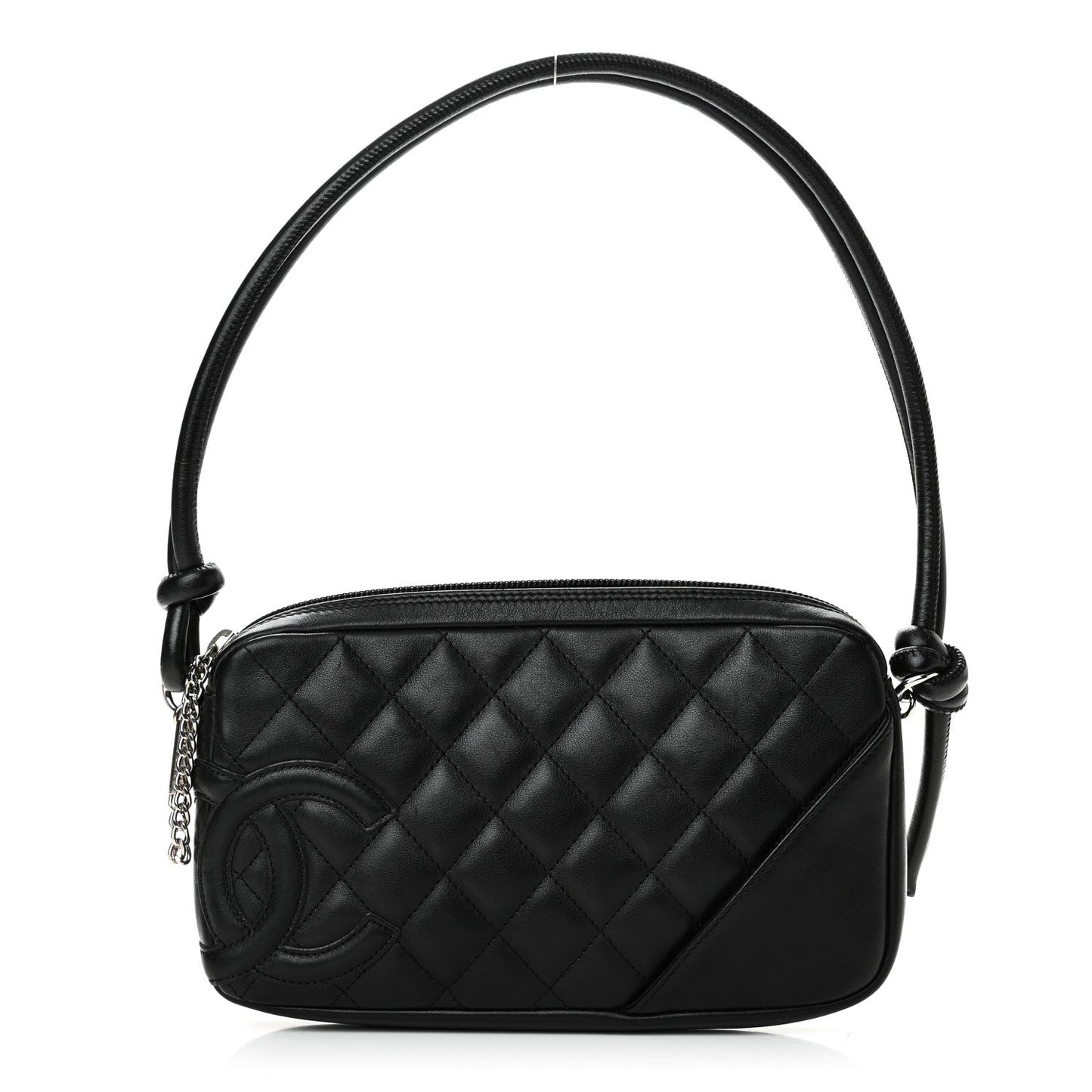 Calfskin Quilted Cambon Pochette Black