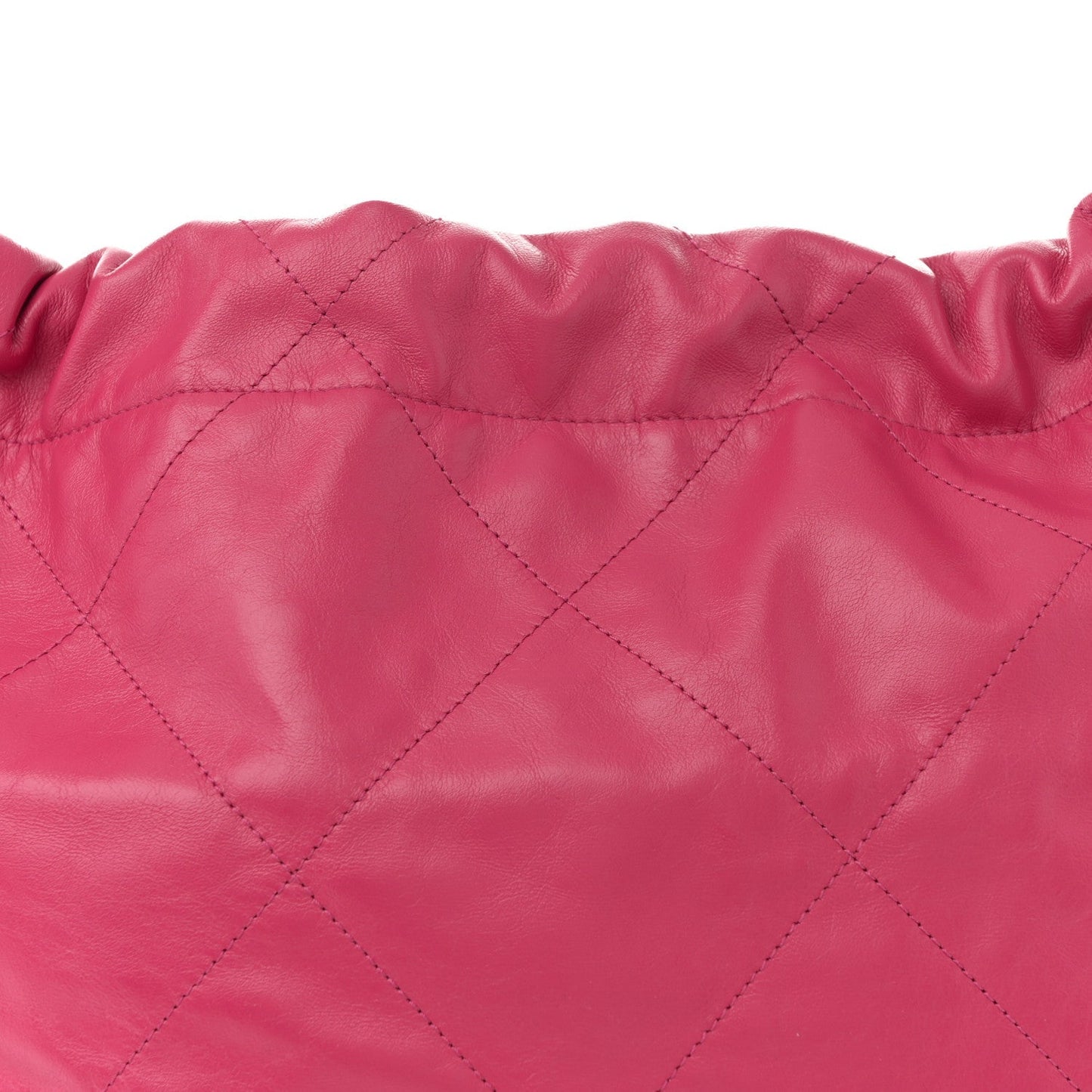 Shiny Calfskin Quilted Small Chanel 22 Fuchsia