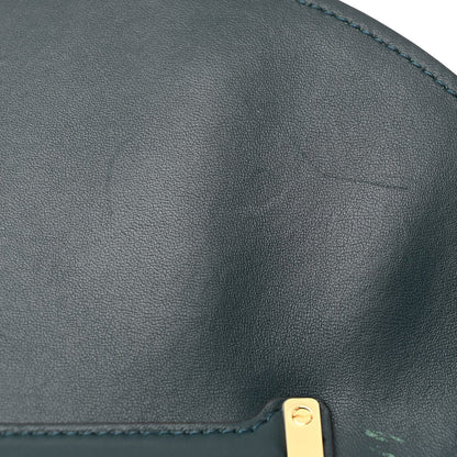 Calfskin Embossed Small Margot Top Handle Divisa Green