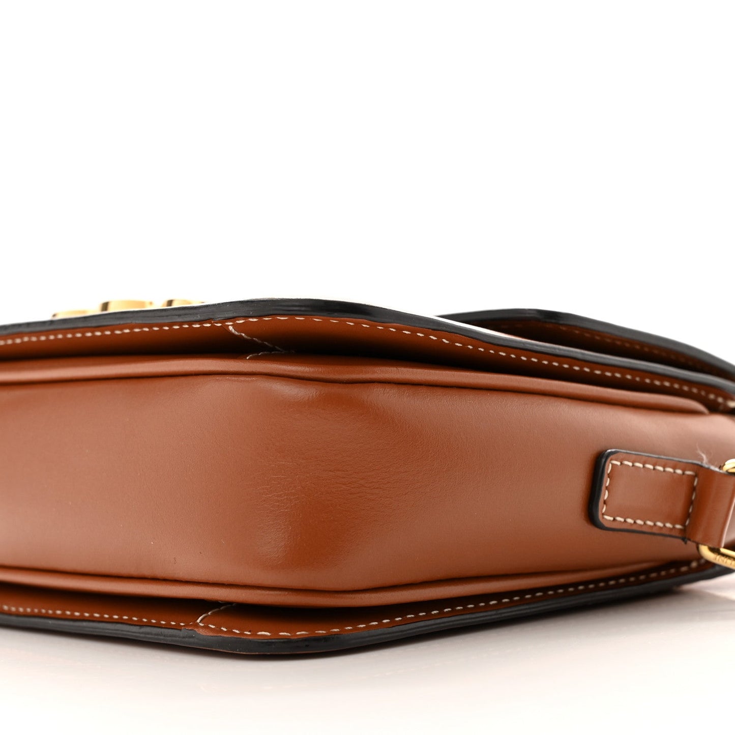 Calfskin Triomphe Canvas Teen Triomphe Bag Tan