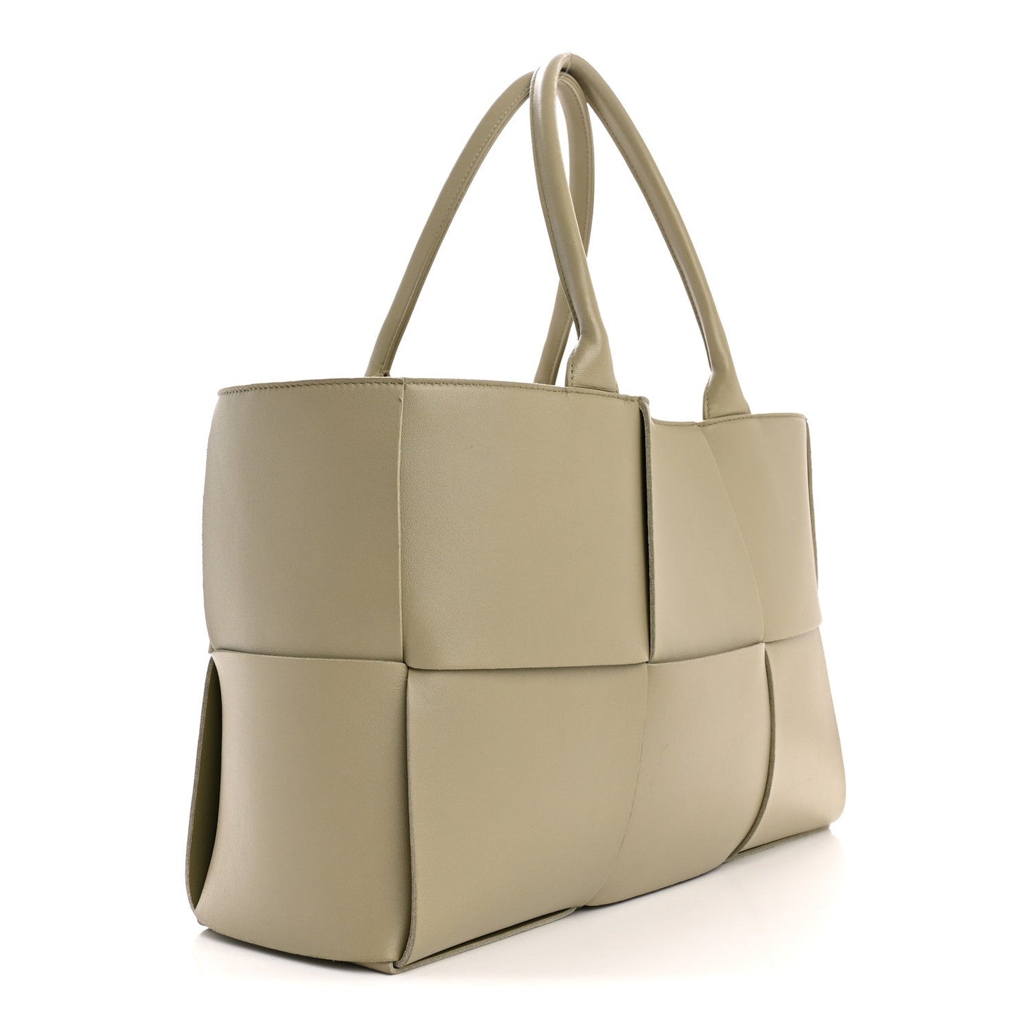 Nappa Maxi Intrecciato Medium Arco Tote Travertine