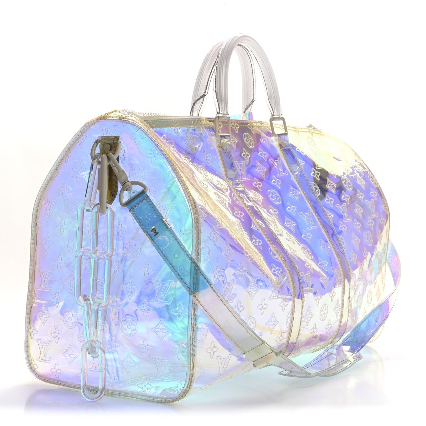 PVC Monogram Keepall Bandouliere 50 Iridescent Prism