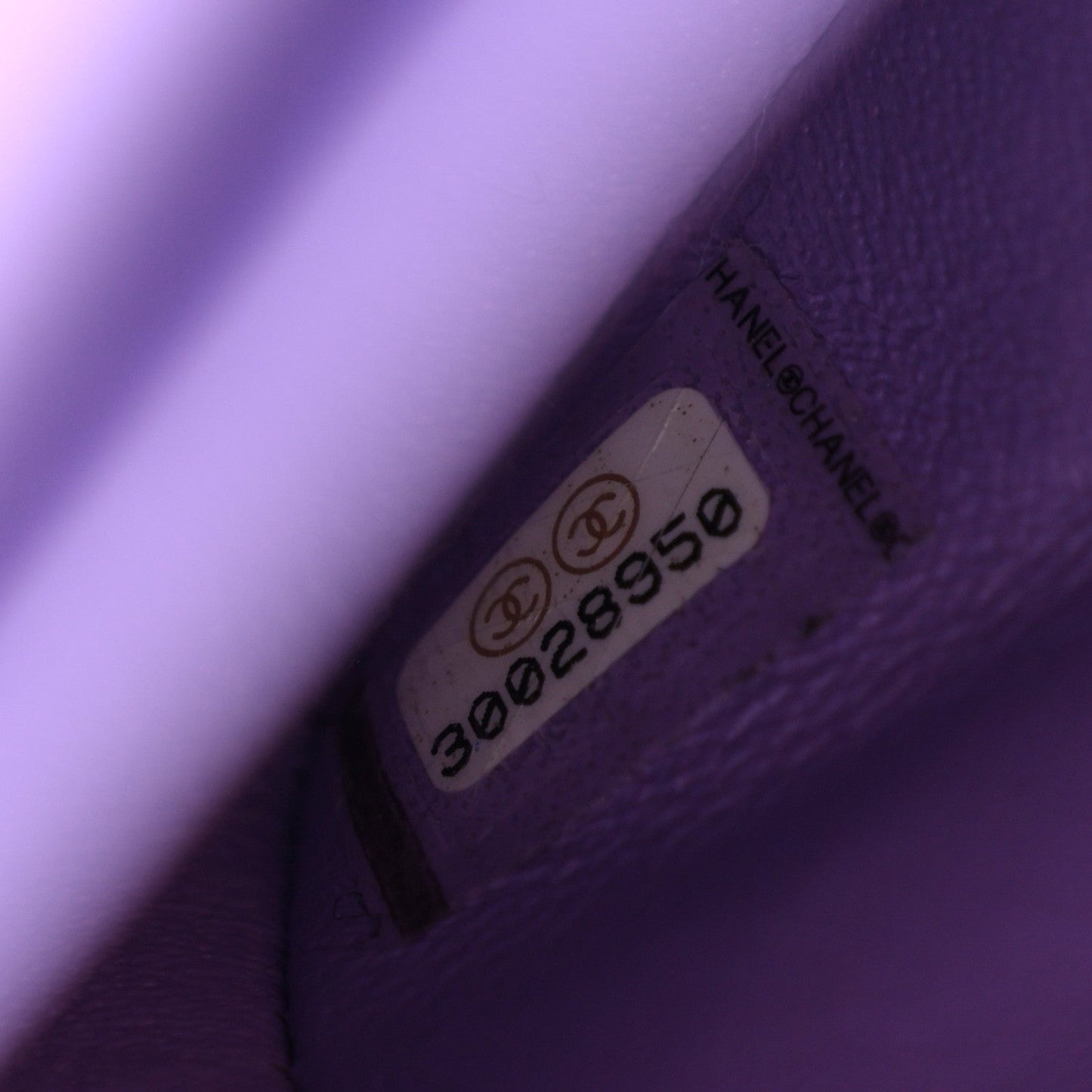 Lambskin Chevron Quilted Small Double Flap Purple