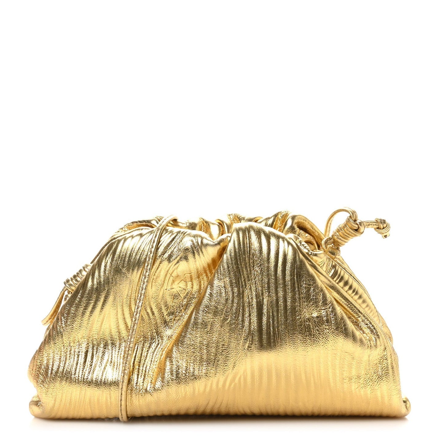 Metallic Bark Calfskin The Mini Pouch Gold