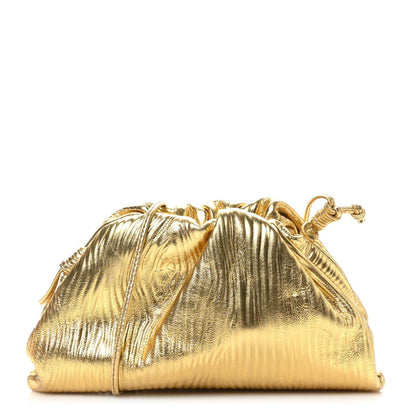 Metallic Bark Calfskin The Mini Pouch Gold