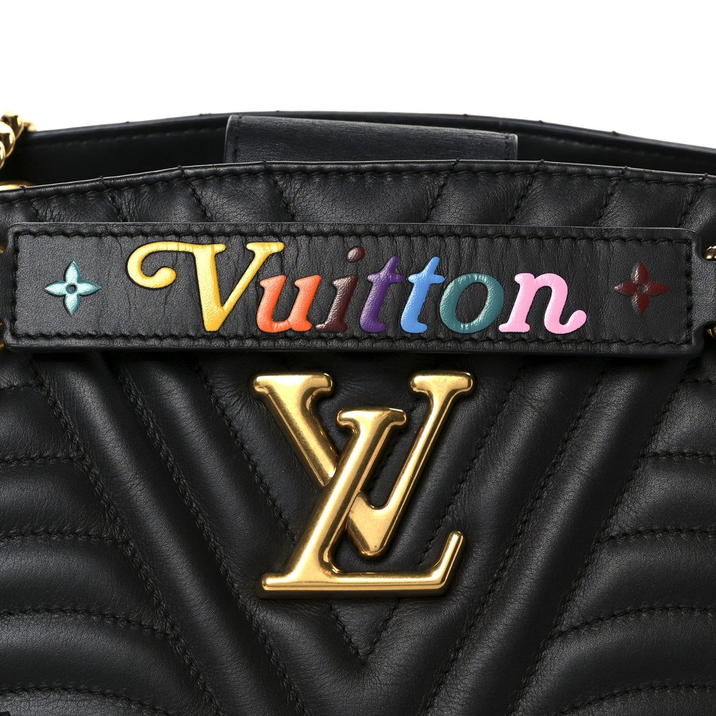 Calfskin New Wave Chain Tote Black
