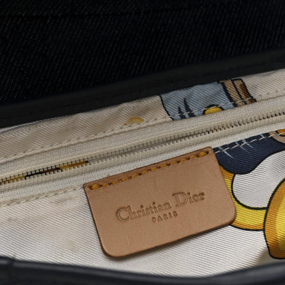 Denim Calfskin Saddle Bag Blue