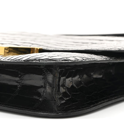 Shiny Caiman Crocodile Constance 23 Black