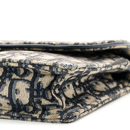 Oblique Saddle Chain Pouch Blue