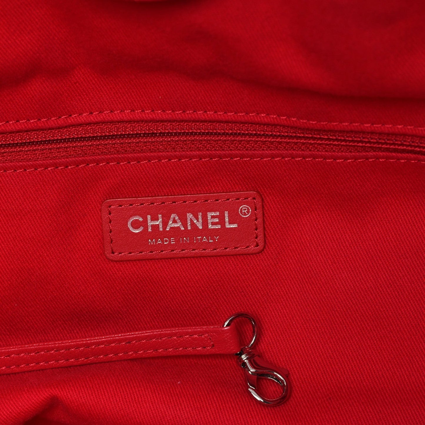 Canvas Large Double Face Shopping Tote Red