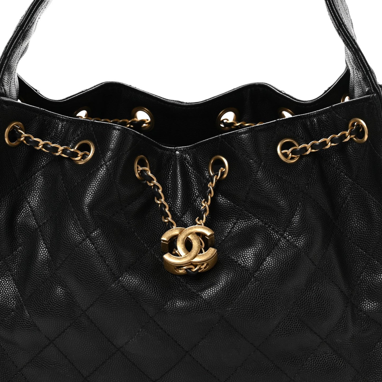 Caviar Quilted Small Chanel 25 Handbag Black