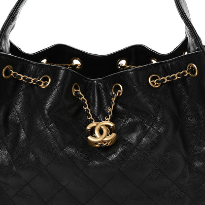 Caviar Quilted Small Chanel 25 Handbag Black