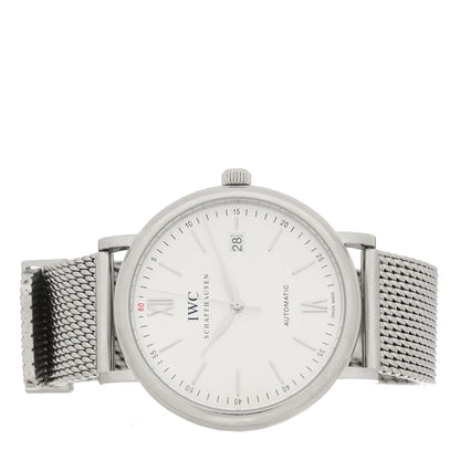 Stainless Steel 40mm Portofino Automatic Watch White IW356507