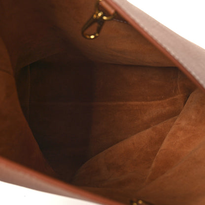 Grained Calfskin Low Key Hobo MM Cognac