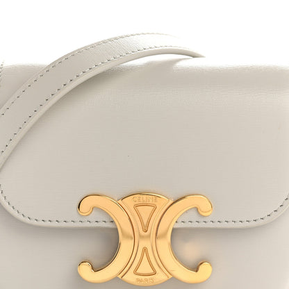 Shiny Calfskin Mini Triomphe Chalk