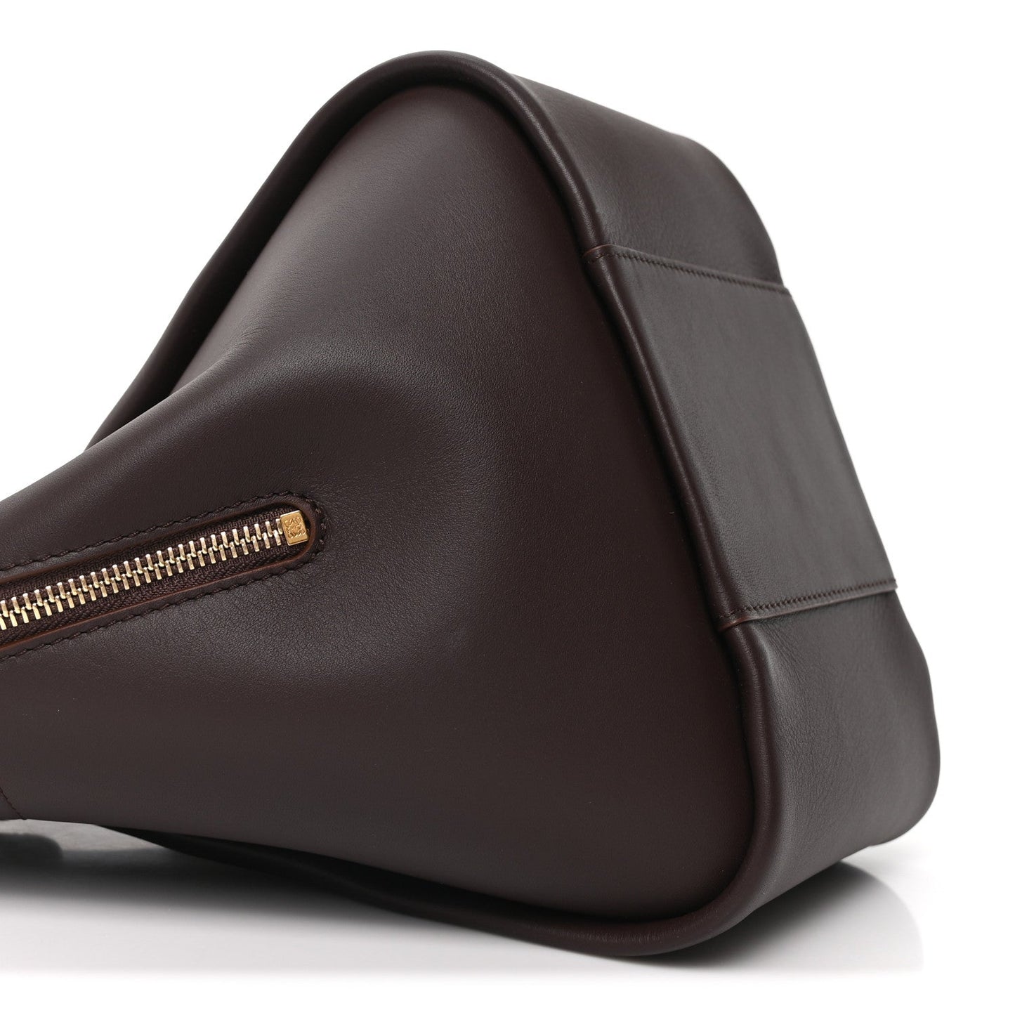 Classic Calfskin Hammock Flip Tote Dark Chestnut