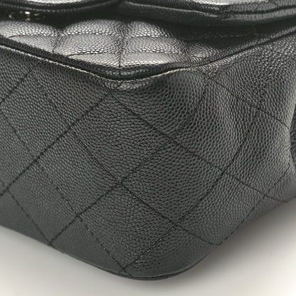 Caviar Quilted Mini Square Flap Black