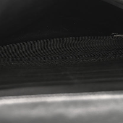 Patent Quilted Wallet On Chain WOC Black