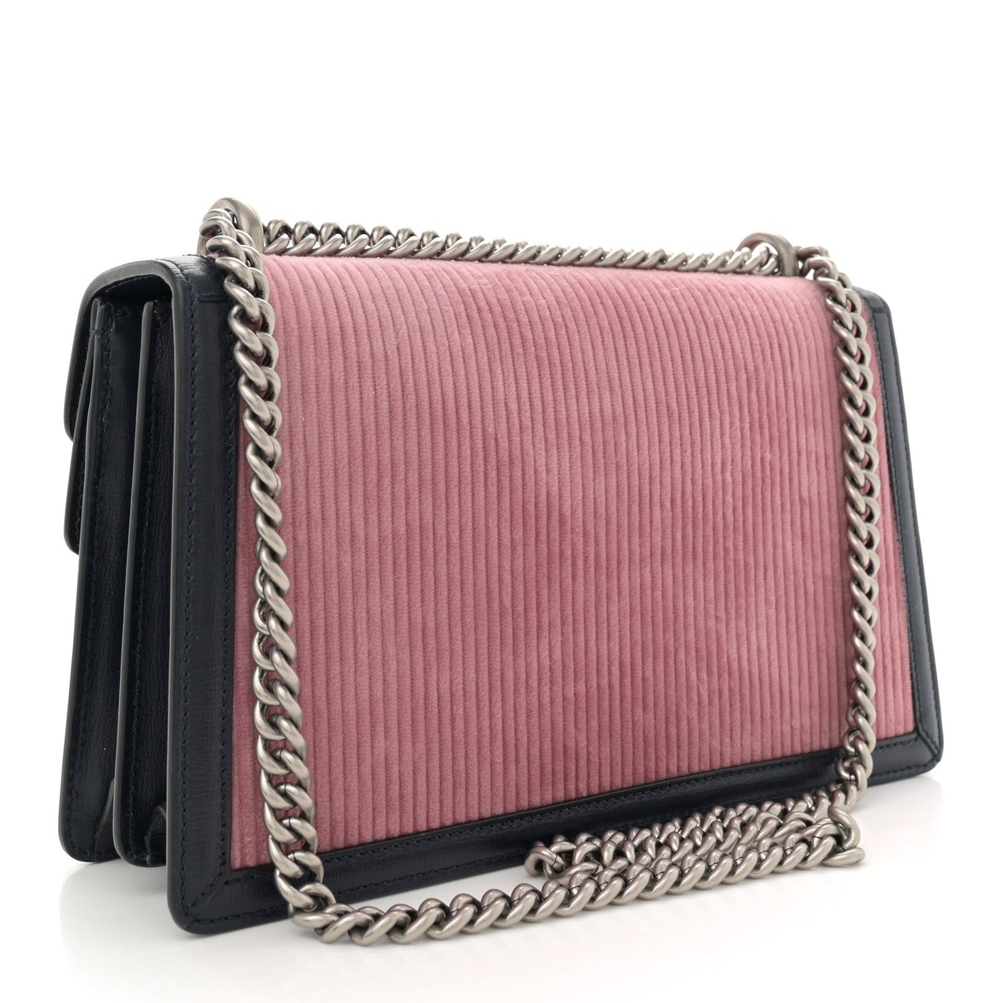 Lanzo Stretch Cord Azalea Calfskin Small Dionysus Shoulder Bag Pink Blue