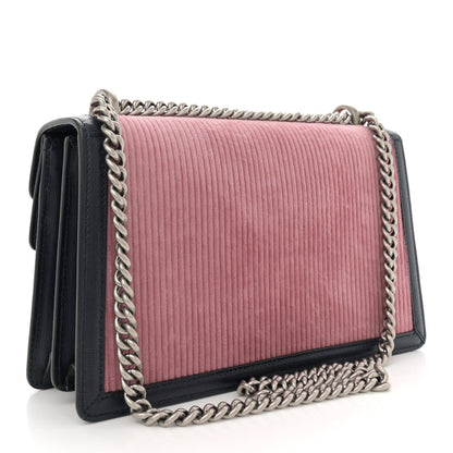 Lanzo Stretch Cord Azalea Calfskin Small Dionysus Shoulder Bag Pink Blue