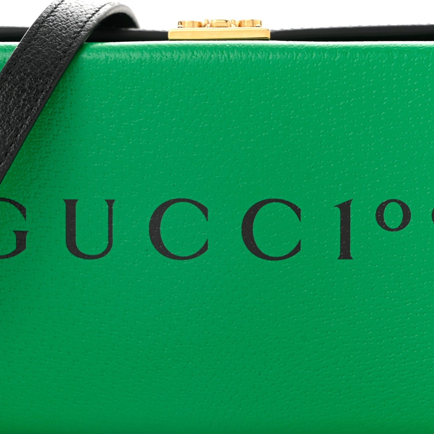 Grained Calfskin Gucci 100 Mini Bag Green