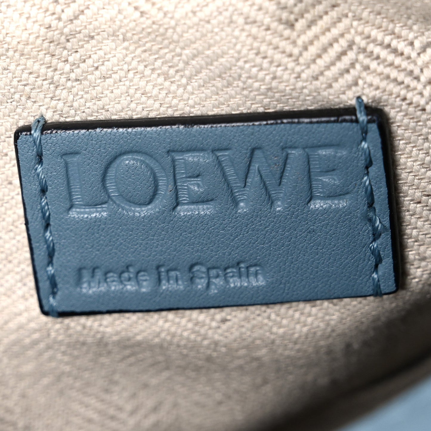 Calfskin Small Puzzle Bag Stone Blue