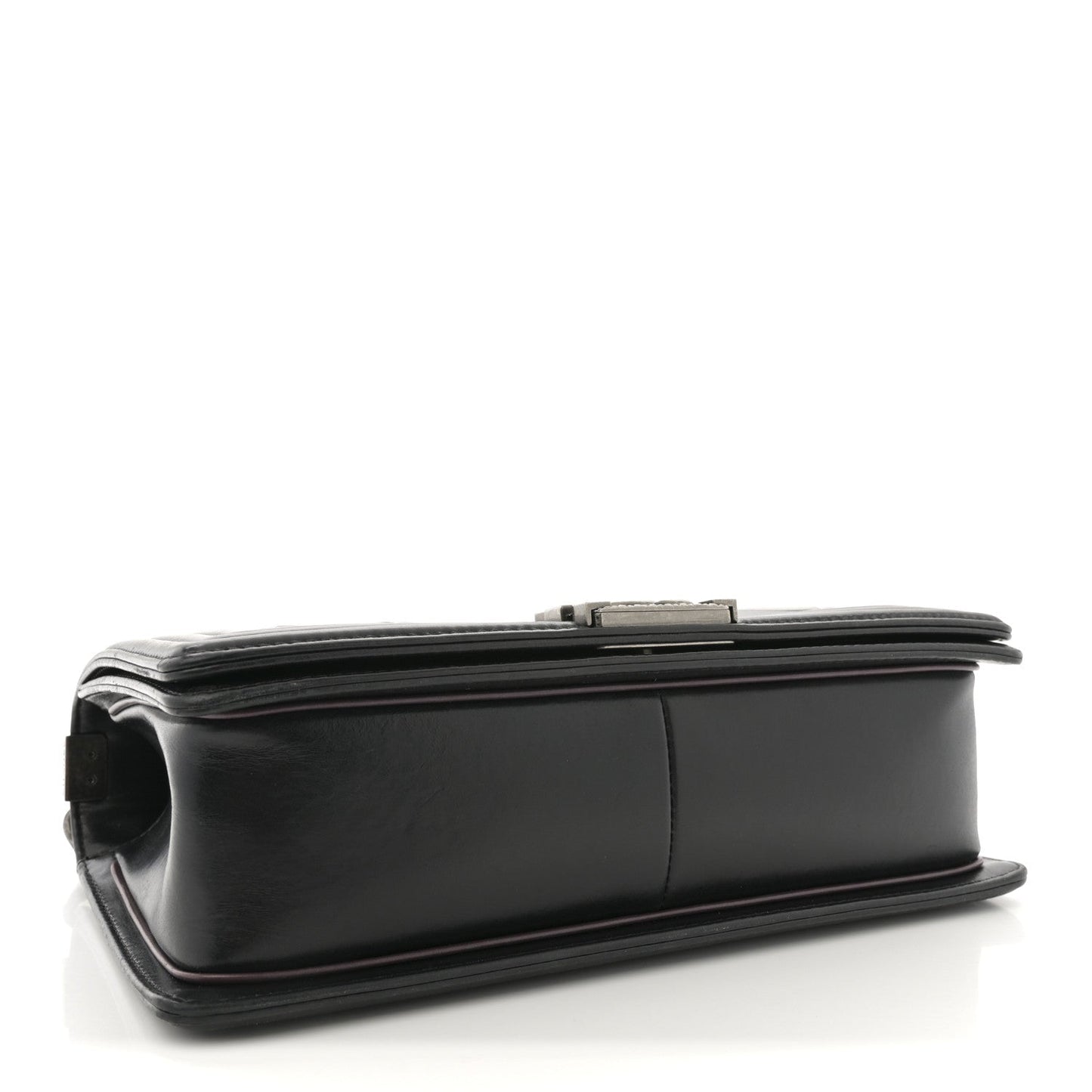 Calfskin Embossed New Medium Paris Salzburg Boy Flap Black