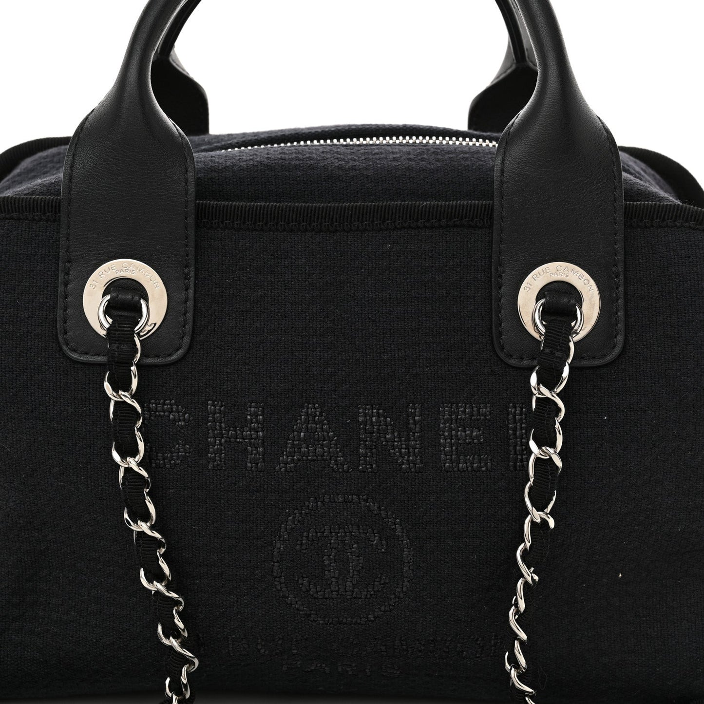 Mixed Fibers Small Deauville Bowling Bag Navy Blue