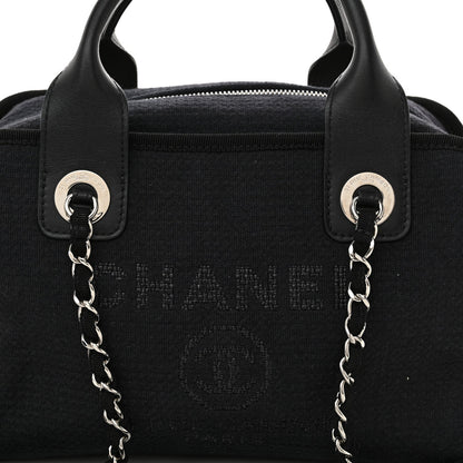 Mixed Fibers Small Deauville Bowling Bag Navy Blue