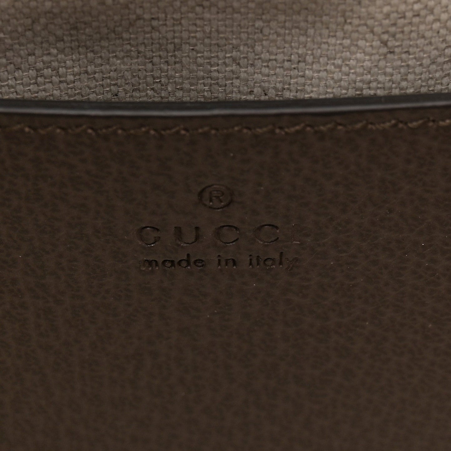 GG Supreme Monogram Textured Dollar Calfskin Web Small Ophidia Bucket Shoulder Bag Beige Ebony New Acero