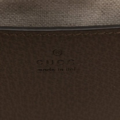 GG Supreme Monogram Textured Dollar Calfskin Web Small Ophidia Bucket Shoulder Bag Beige Ebony New Acero