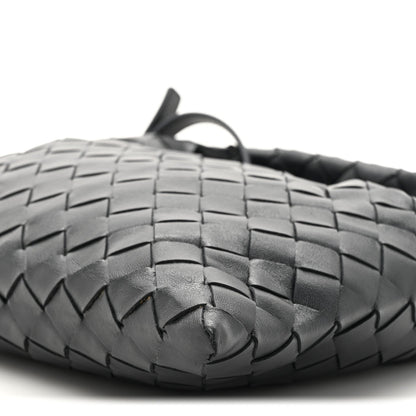Calfskin Intrecciato Mini Hop Black