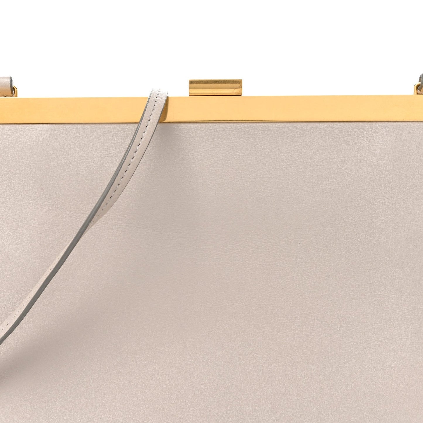 Smooth Calfskin Mini Clasp Bag Light Grey