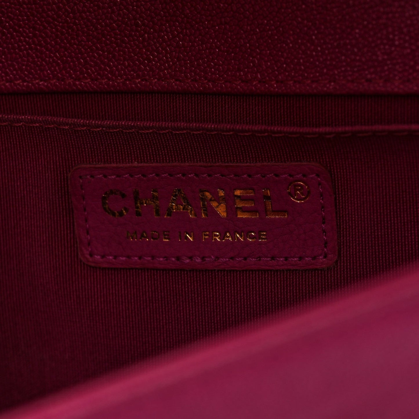 Caviar Quilted Medium Boy Flap Dark Pink