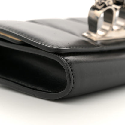 Calfskin Small Slash Bag Black White