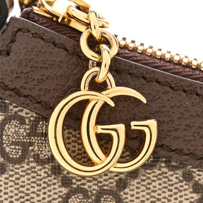 GG Supreme Monogram Textured Dollar Calfskin Web Small Ophidia GG Handbag Beige Ebony New Acero