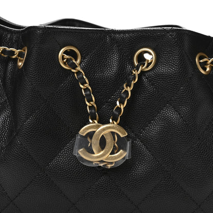 Caviar Quilted Mini Chanel 25 Handbag Black